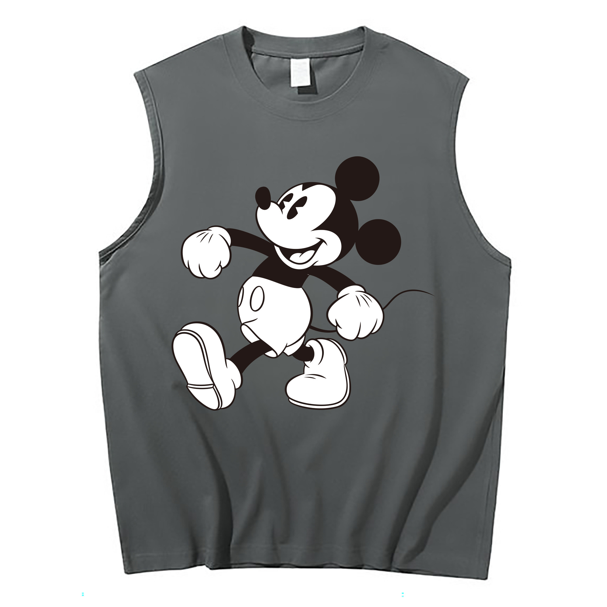 ミッキーマウス Mickey Mouse コットン100％タンクトップ（フロントプリント）